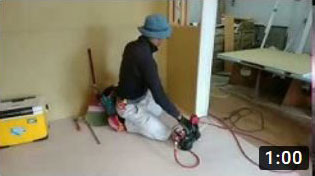 石膏ボードで壁完成